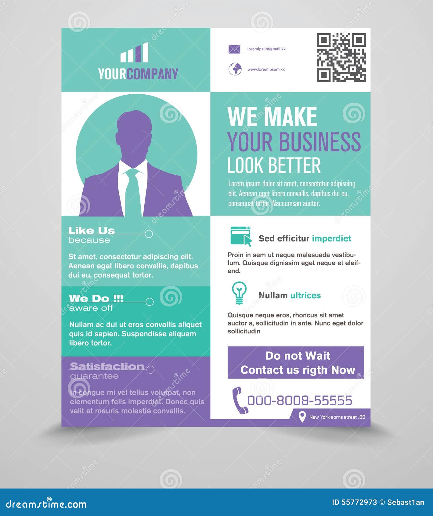 Business Flyer Template stock vector. Illustration of clean - 20 For Generic Flyer Template