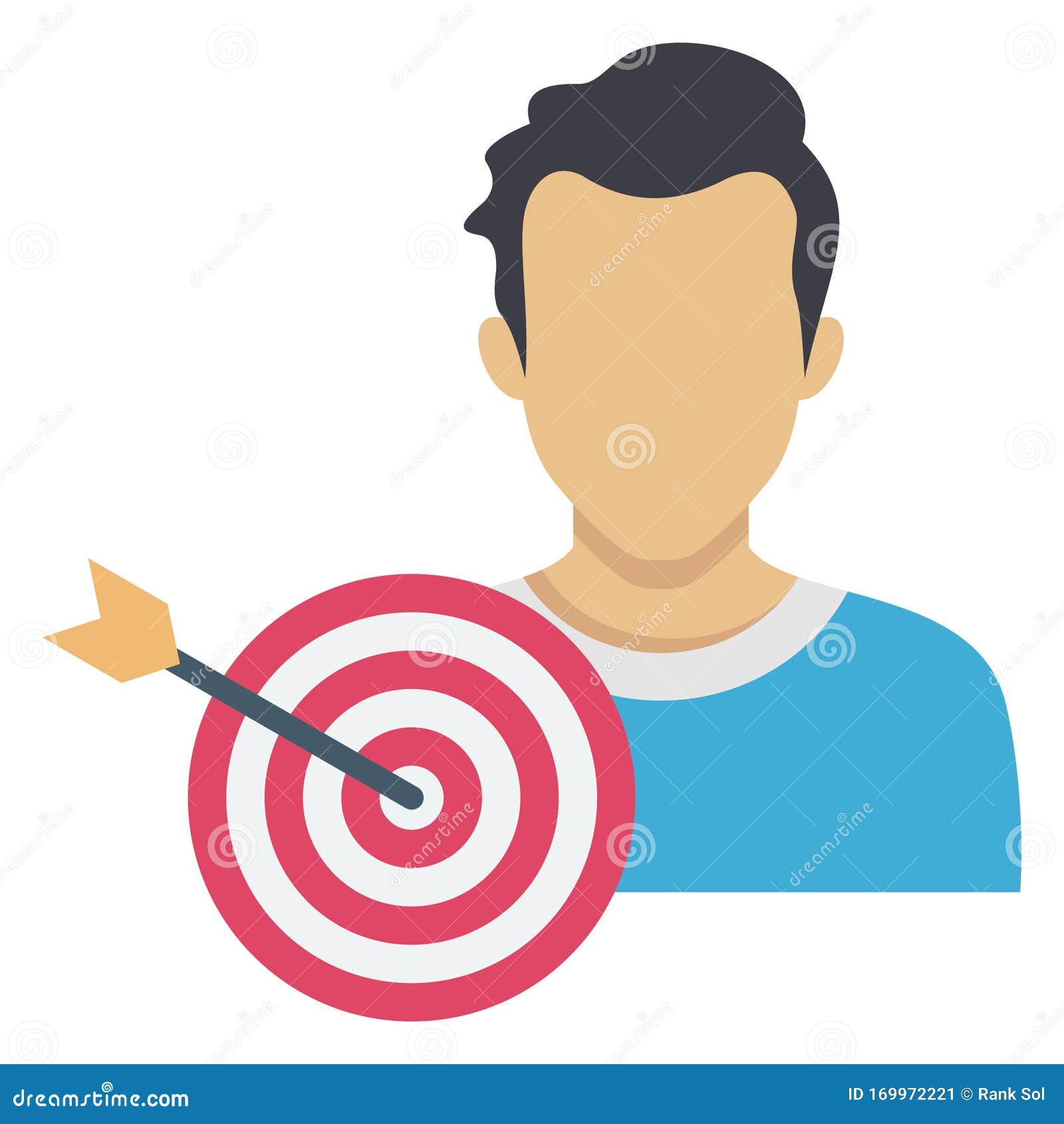 business focus, business targe color  icon which can easily modify or edit