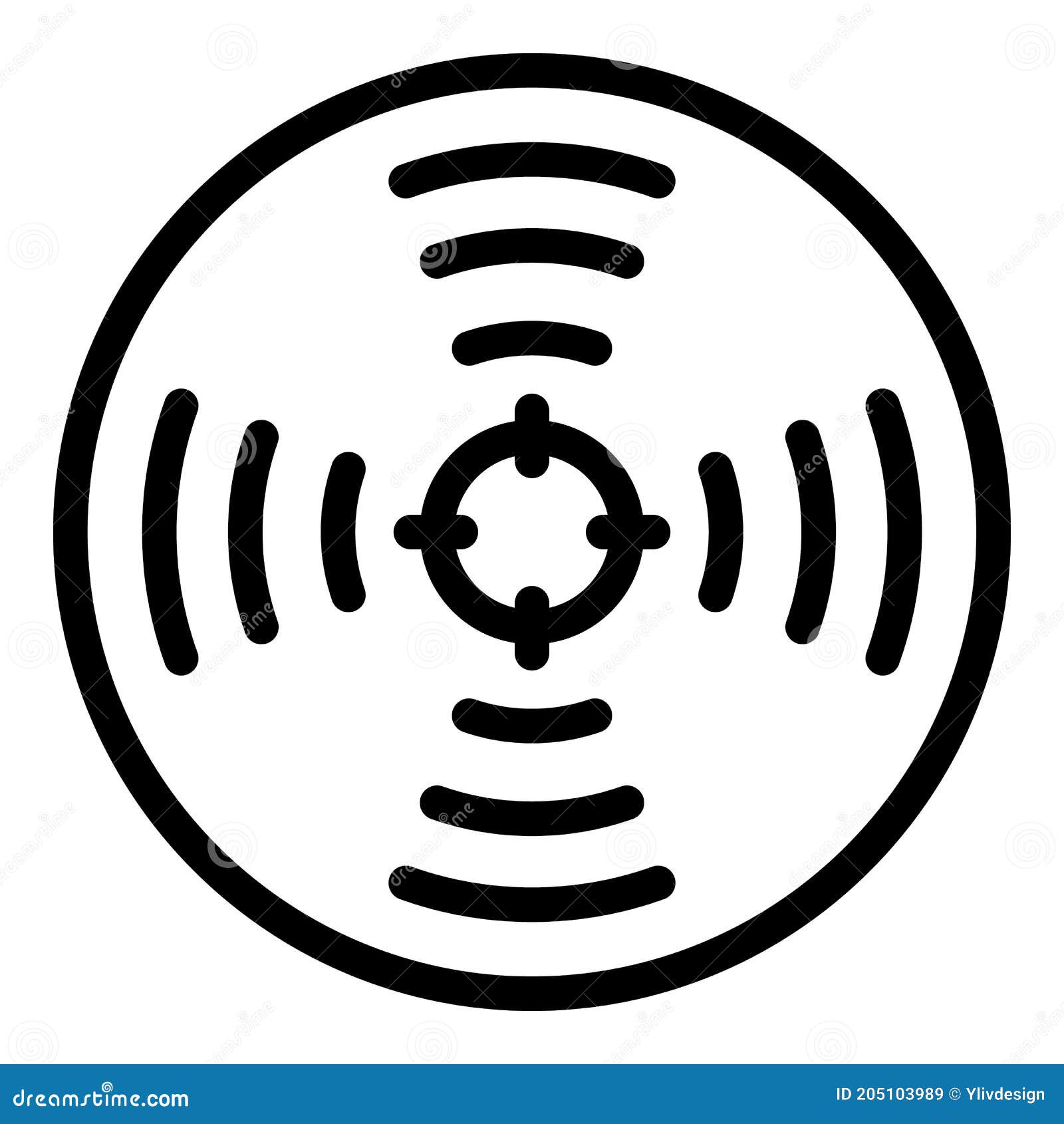 Business Focus Icon, Outline Style Stock Vector - Illustration of