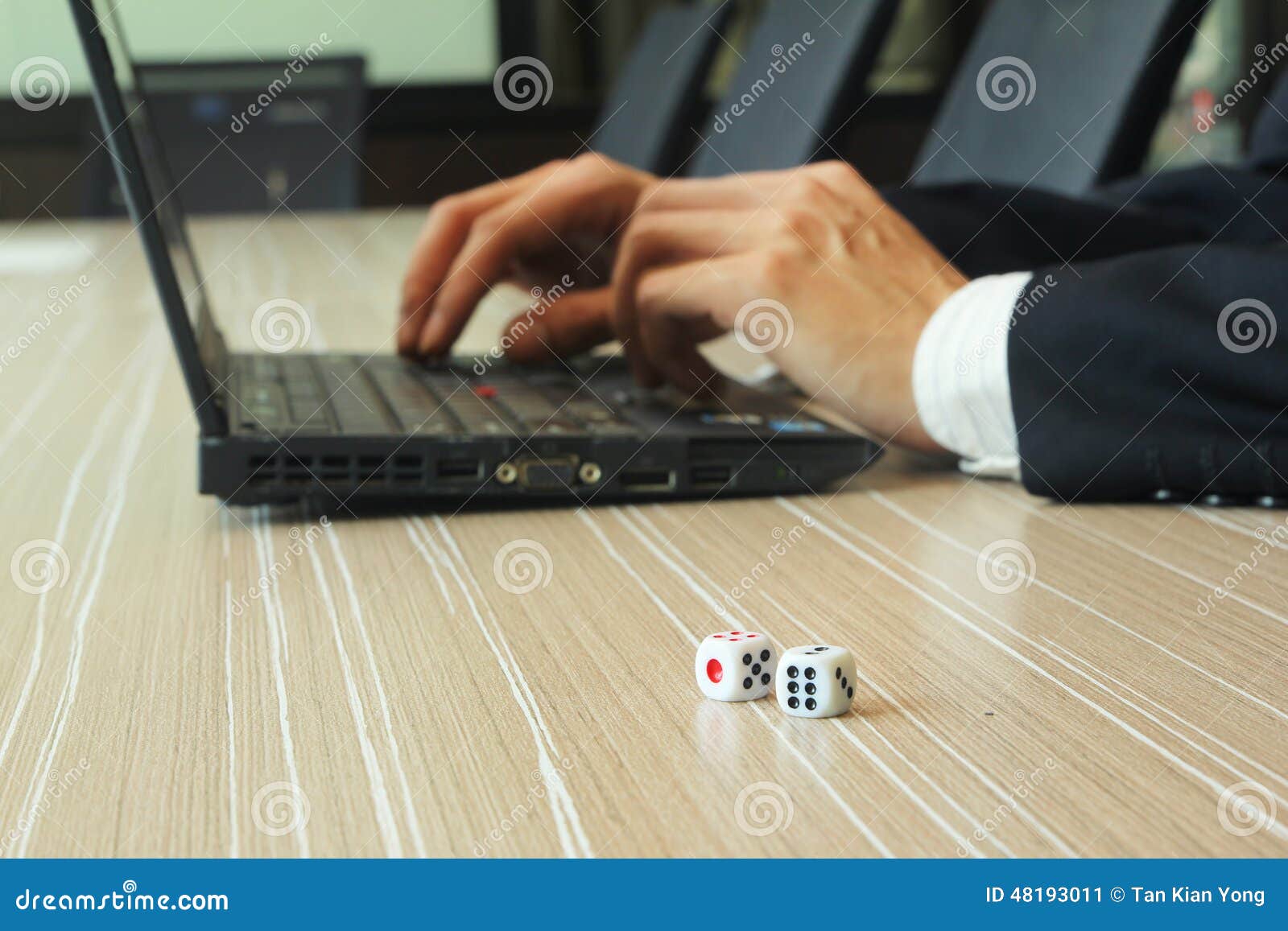 Business Gamble with Focus on Dice Stock Image Image of cyberspace