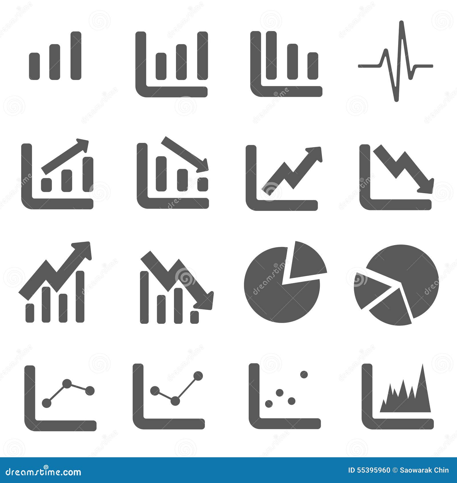 Business Graph Icon EPS10 Vector Stock Vector Illustration of diagram, statistic 55395960