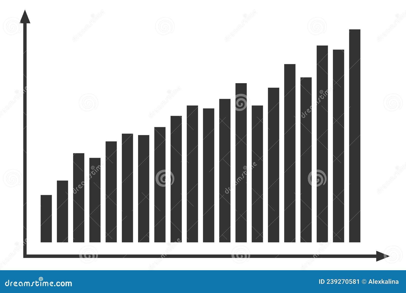 Business Graph with Increase Report. Diagram with Rise and Gain ...