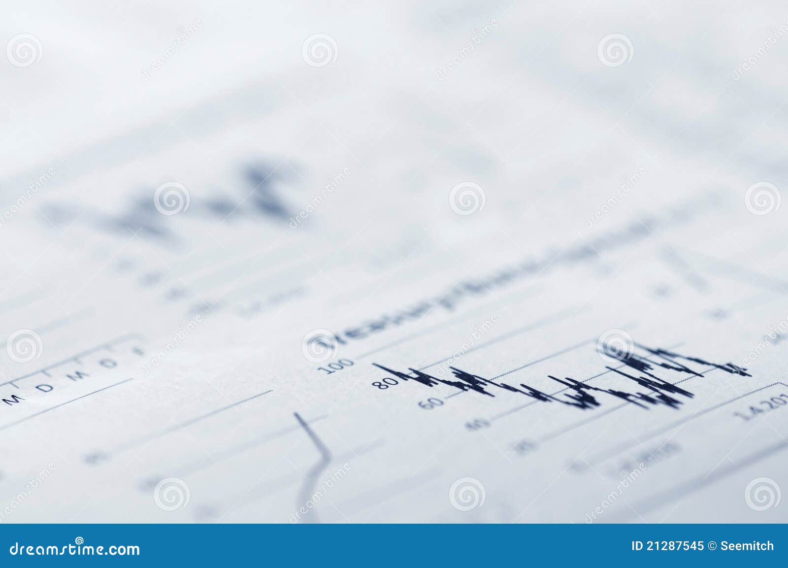 Business Graph in Newspaper Stock Image Image of rate, figures 21287545