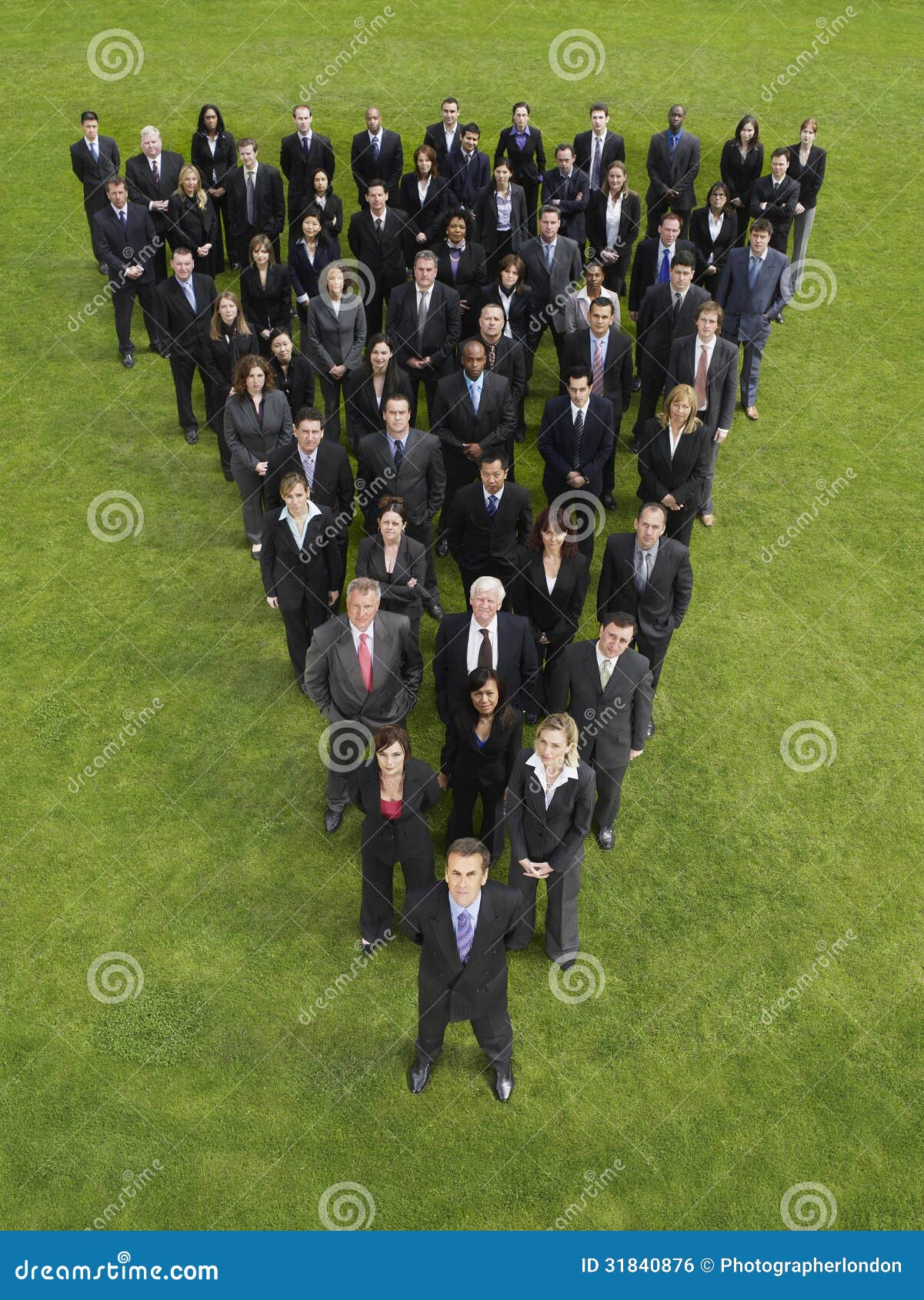 Business Group in Triangle Formation Stock Photo - Image of group