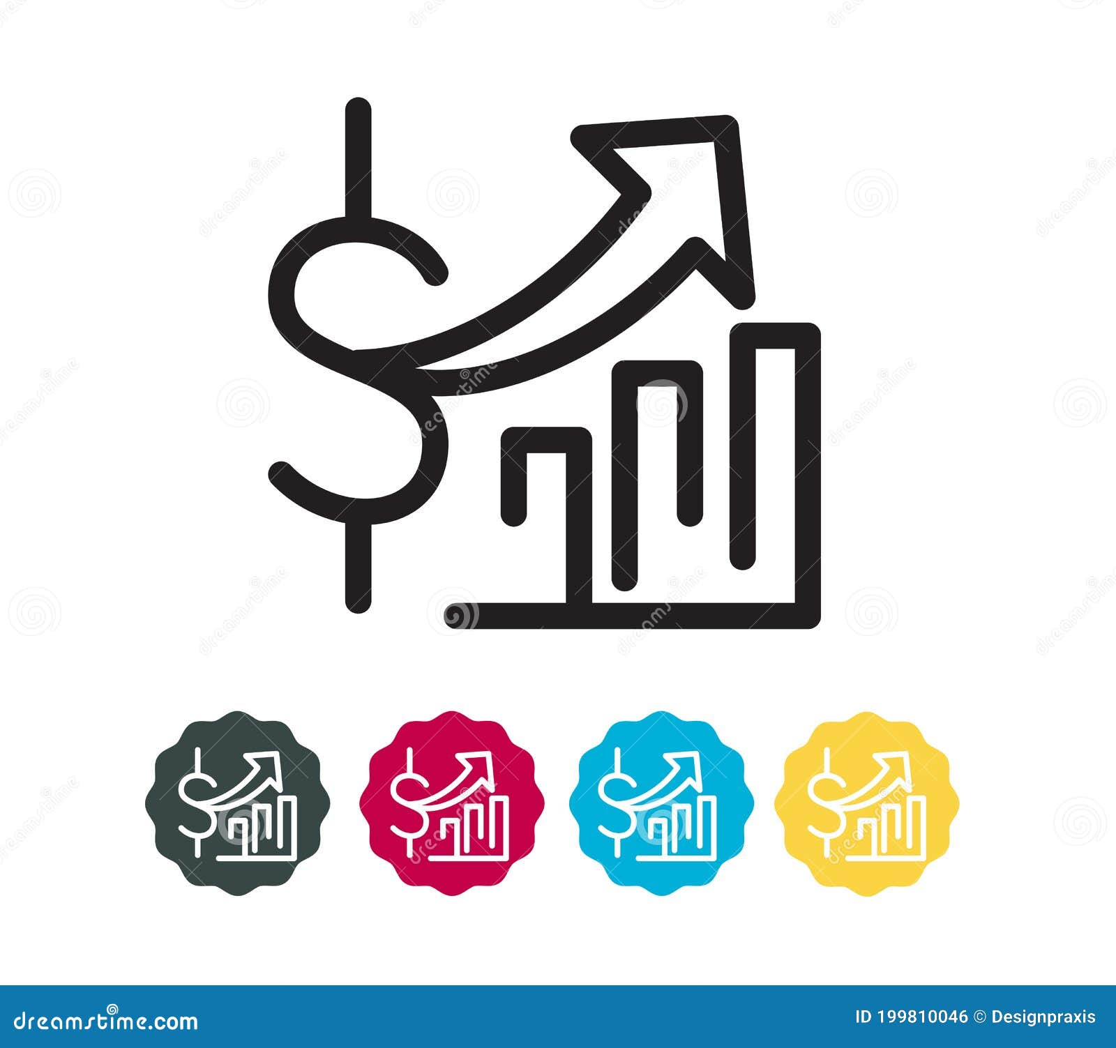 Business Growth Icon stock vector. Illustration of growth 199810046