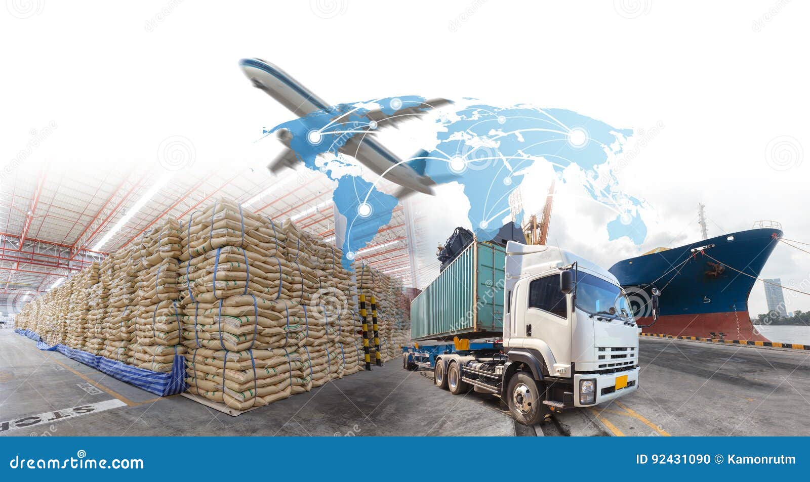 business growth and progress for logistics import export.