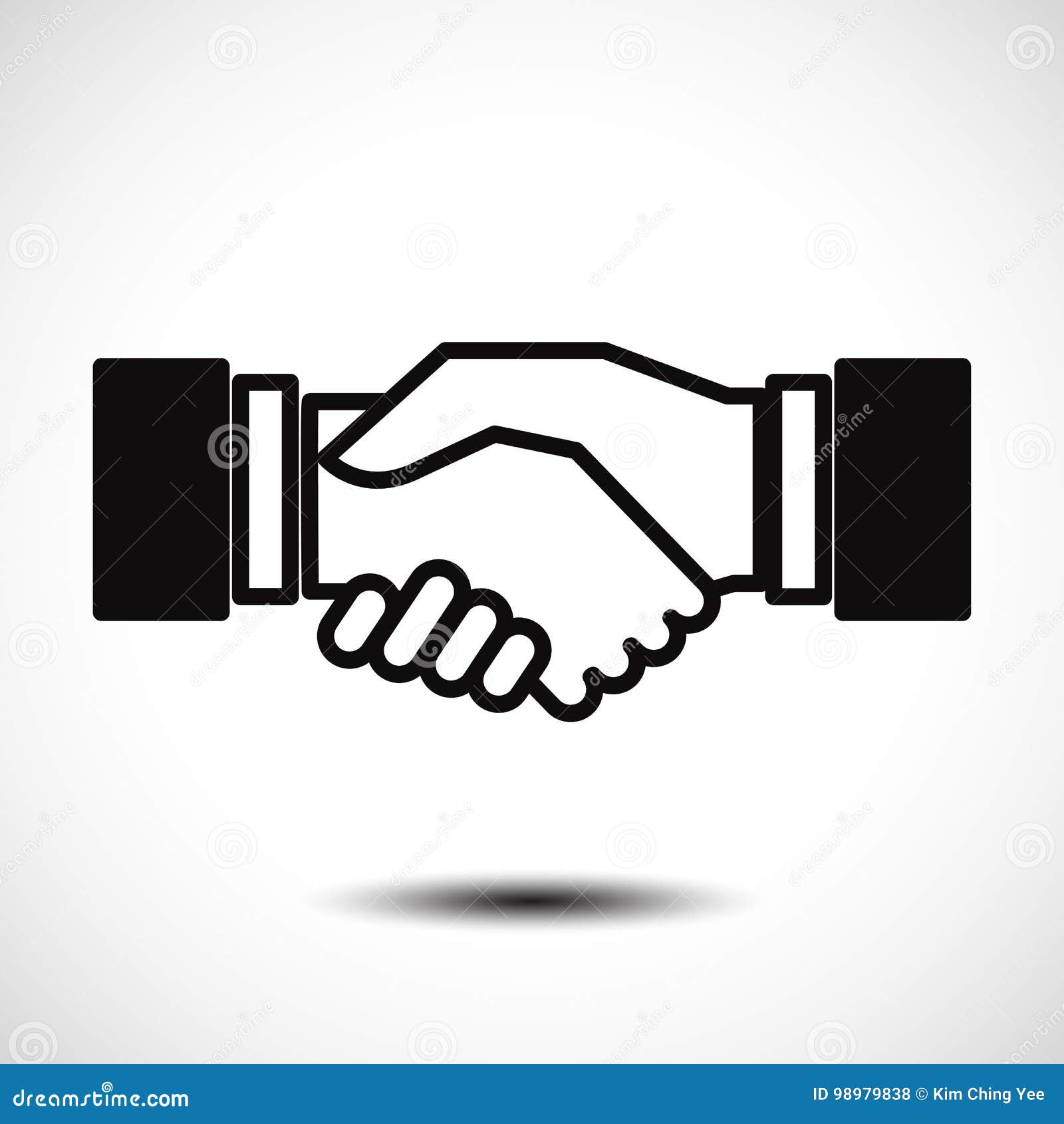 business handshake contract agreement flat icon for apps and