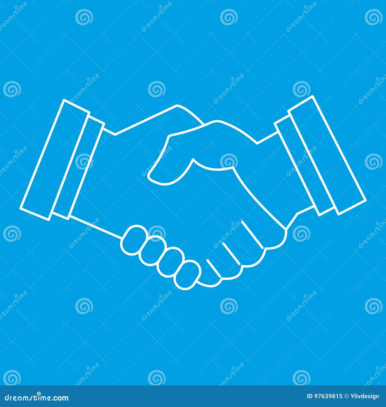 Free Handshake Icon - Download in Colored Outline Style