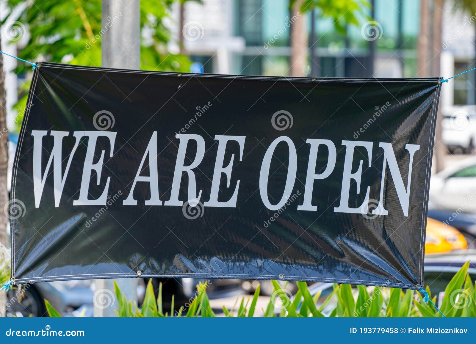 Business Hanging Sign Stating we are Open Stock Photo Image of business, hung 193779458