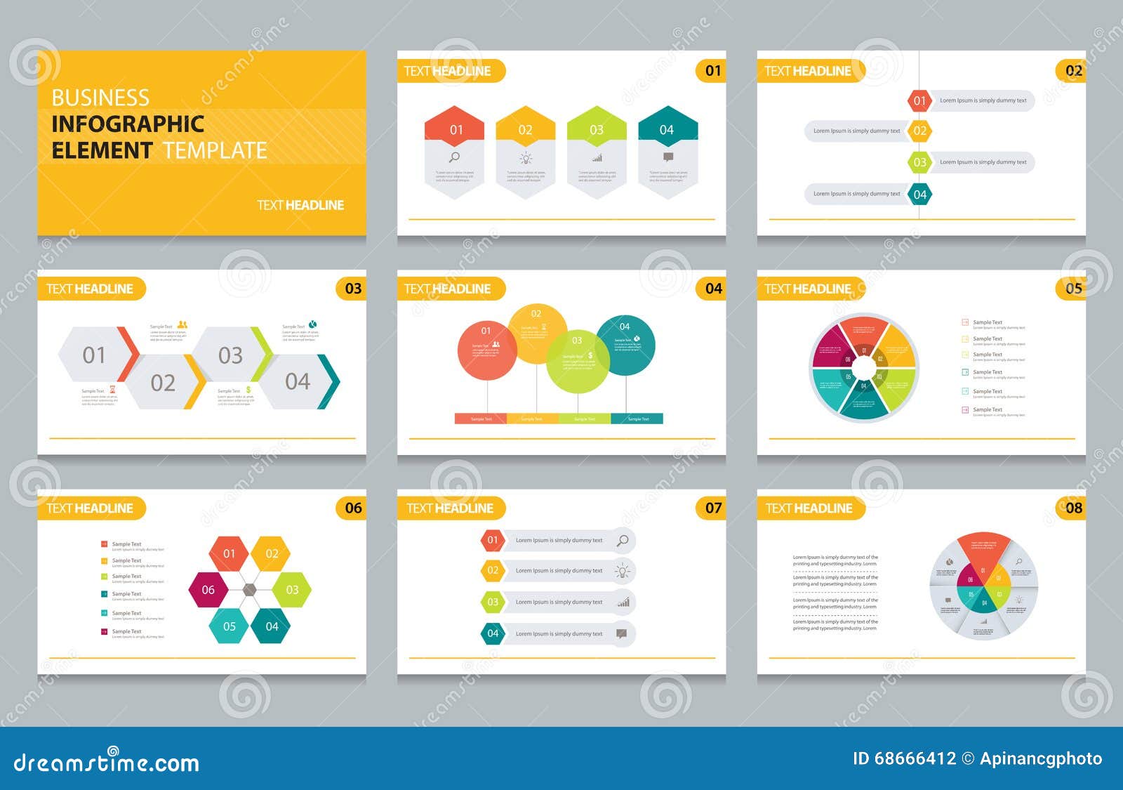 business info graphic presentation  template