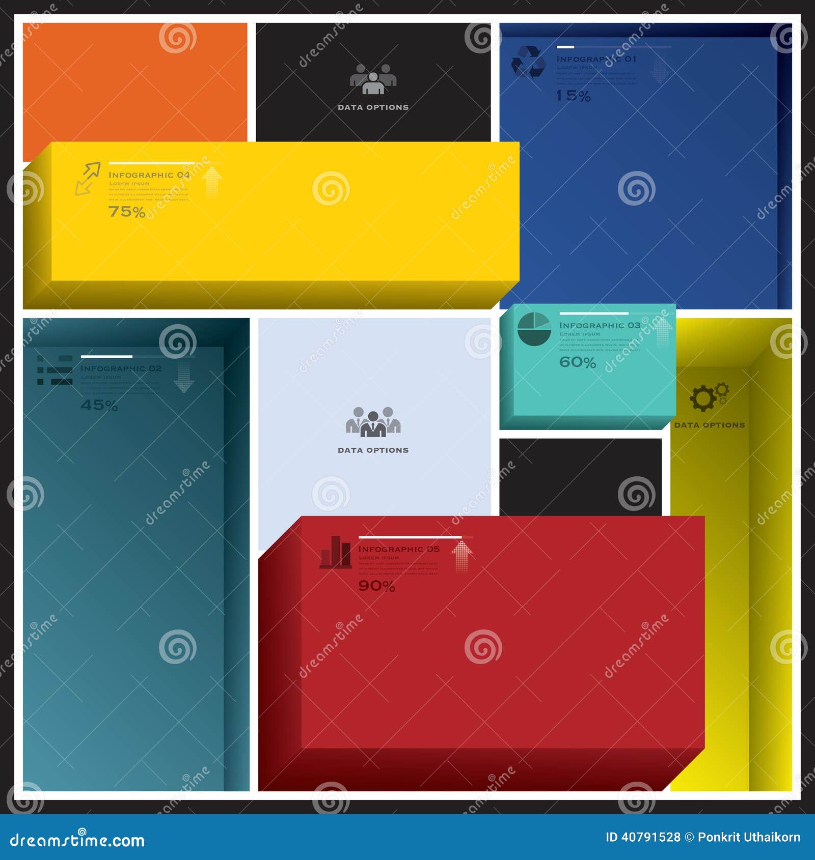 Business Infographic with Pop Art Background Stock Vector Business Infographic with Pop Art Background Stock Vector