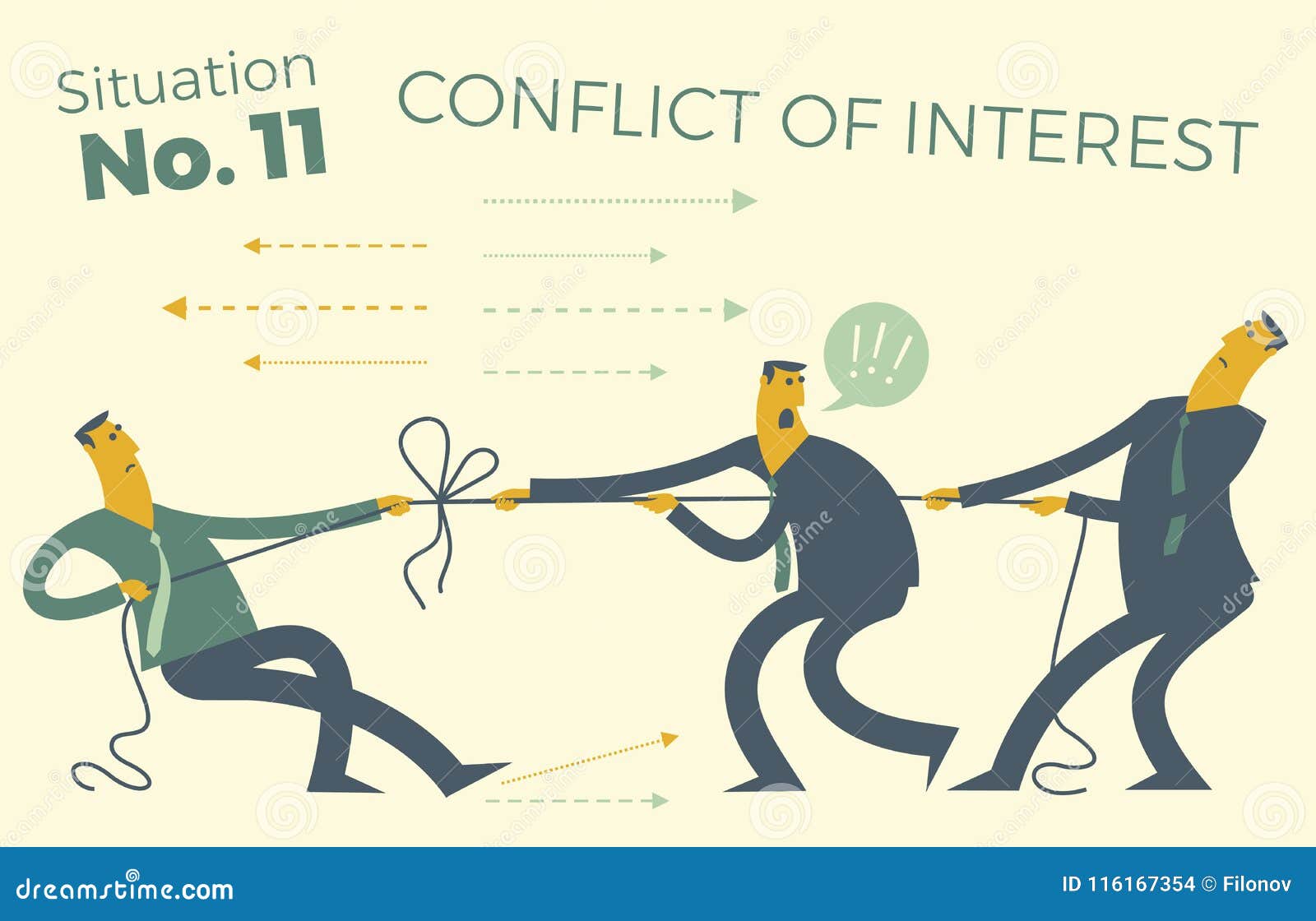 Business Infographics with Illustrations of Business Situations. People