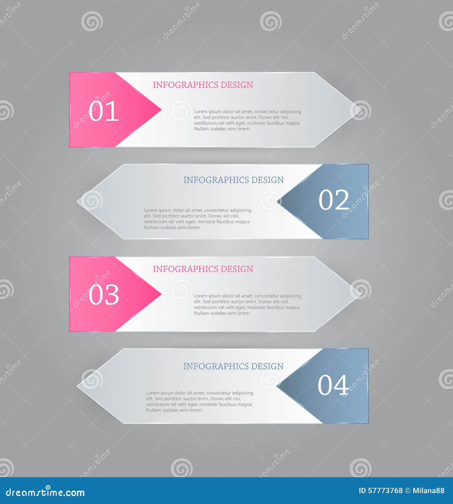 Business Infographics Tabs Template for Presentation, Education For Flyer With Tabs Template