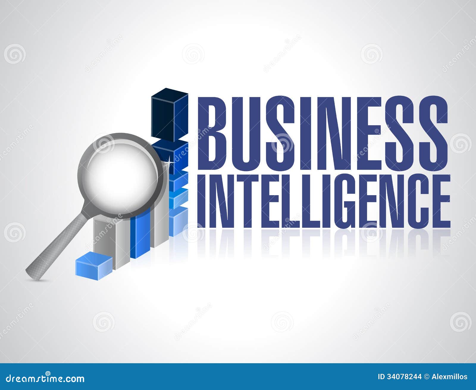 business intelligence concept illustration design over white background 34078244