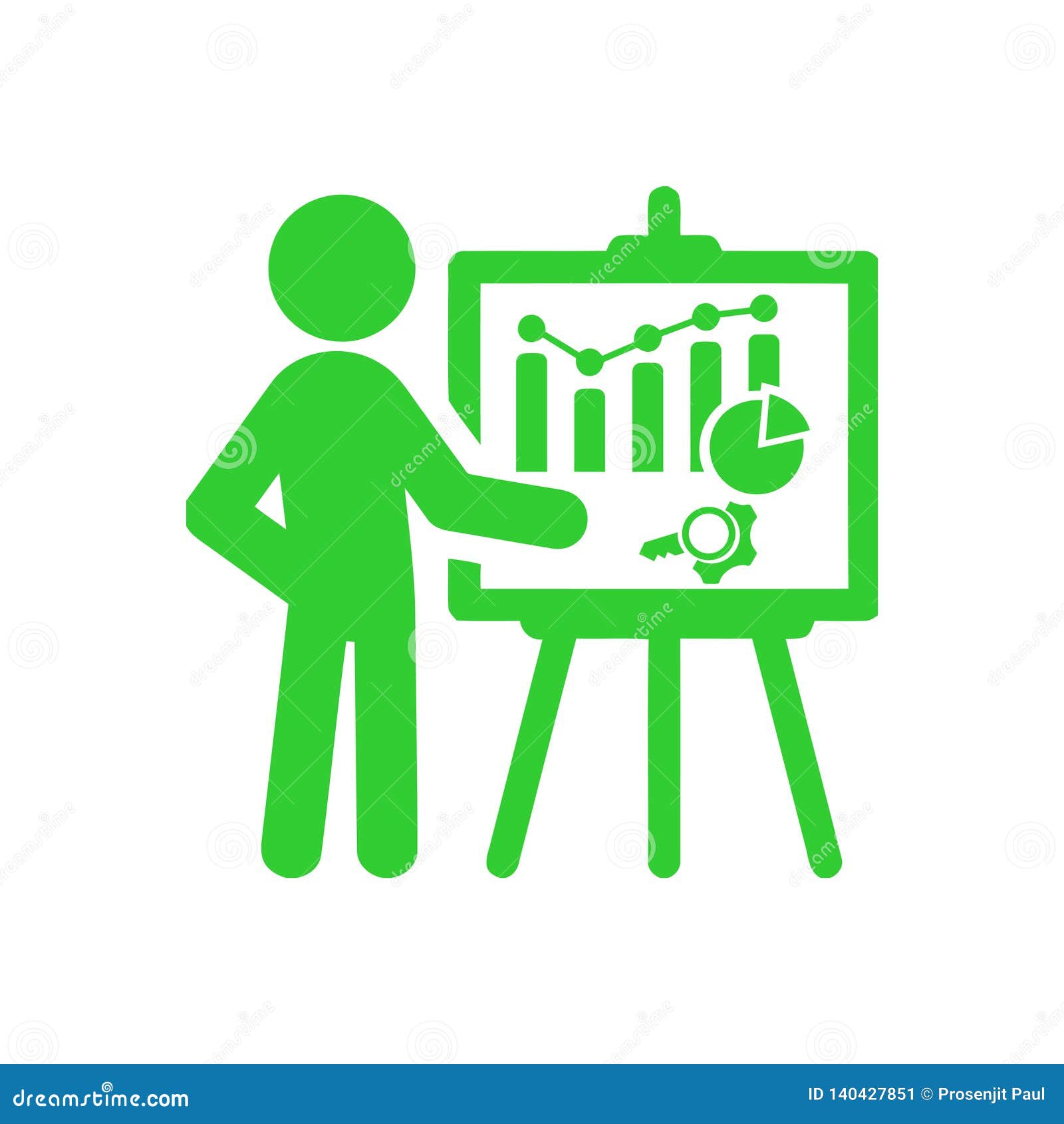 Business Keywords Research Analysis Green Icon Stock Illustration Illustration Of Technology Illustrationn