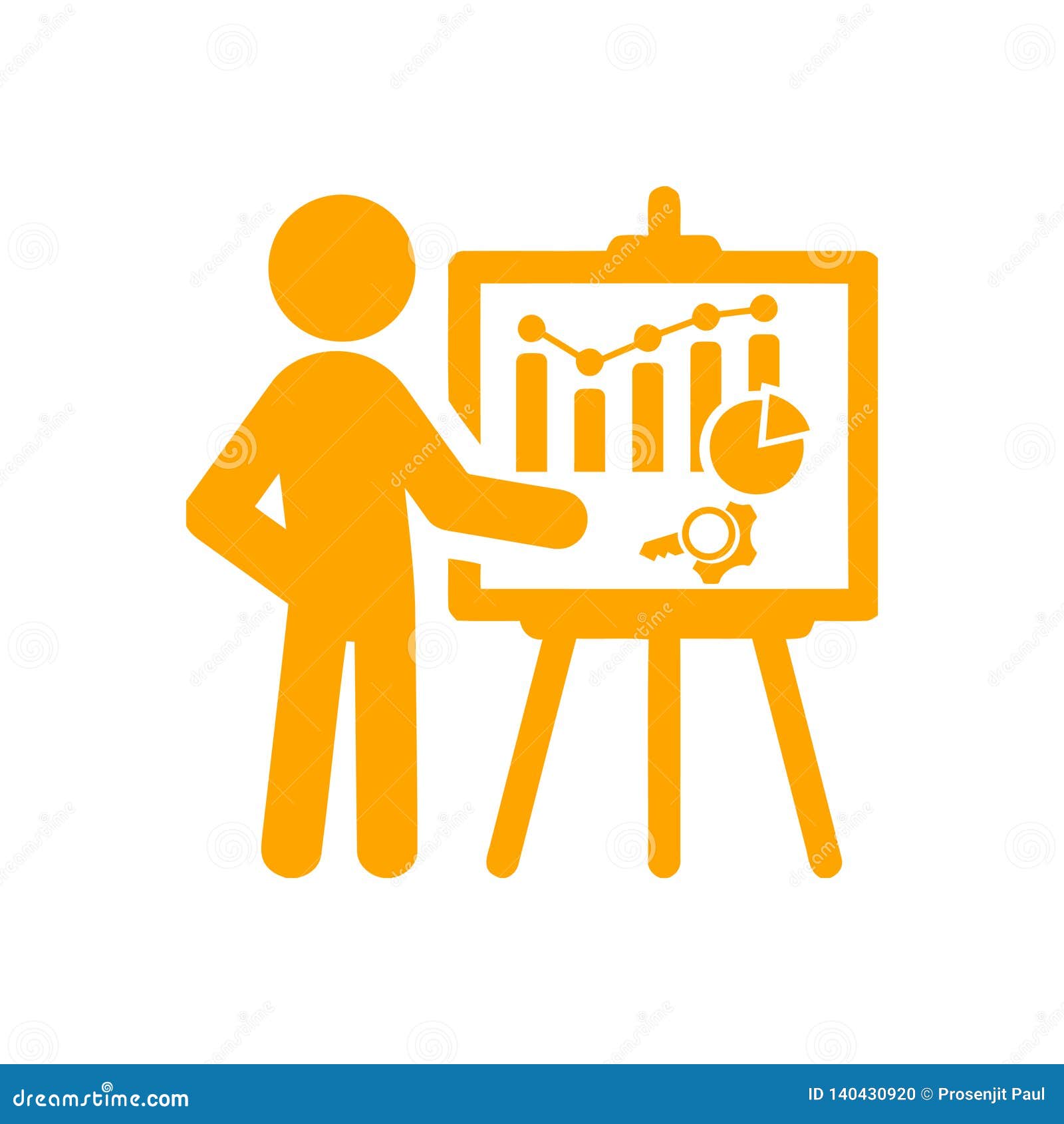 Business Keywords Research Analysis Orange Icon Stock Illustration Illustration Of Icons Rateteachern