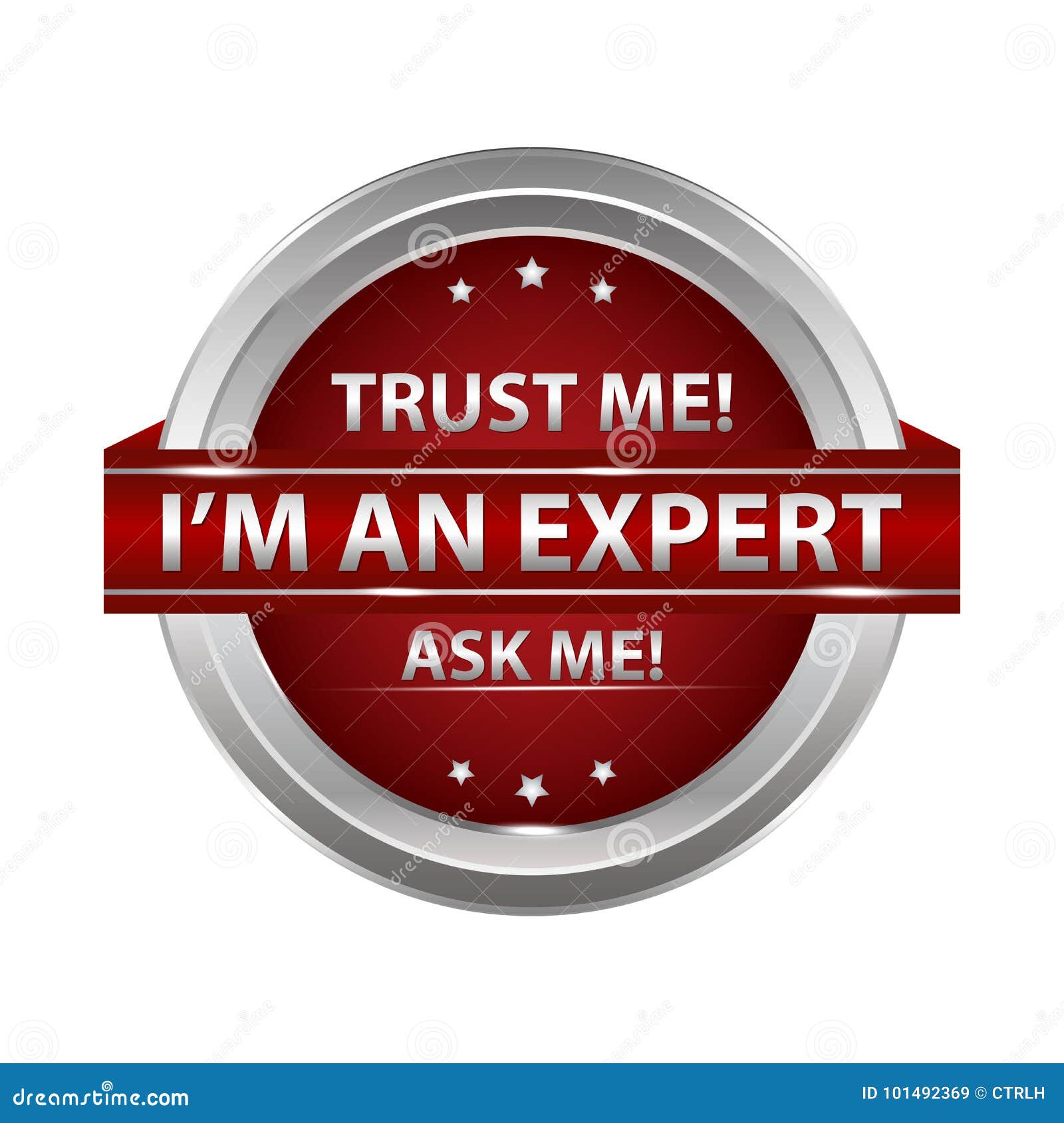 business label - trust me! i`m an expert.