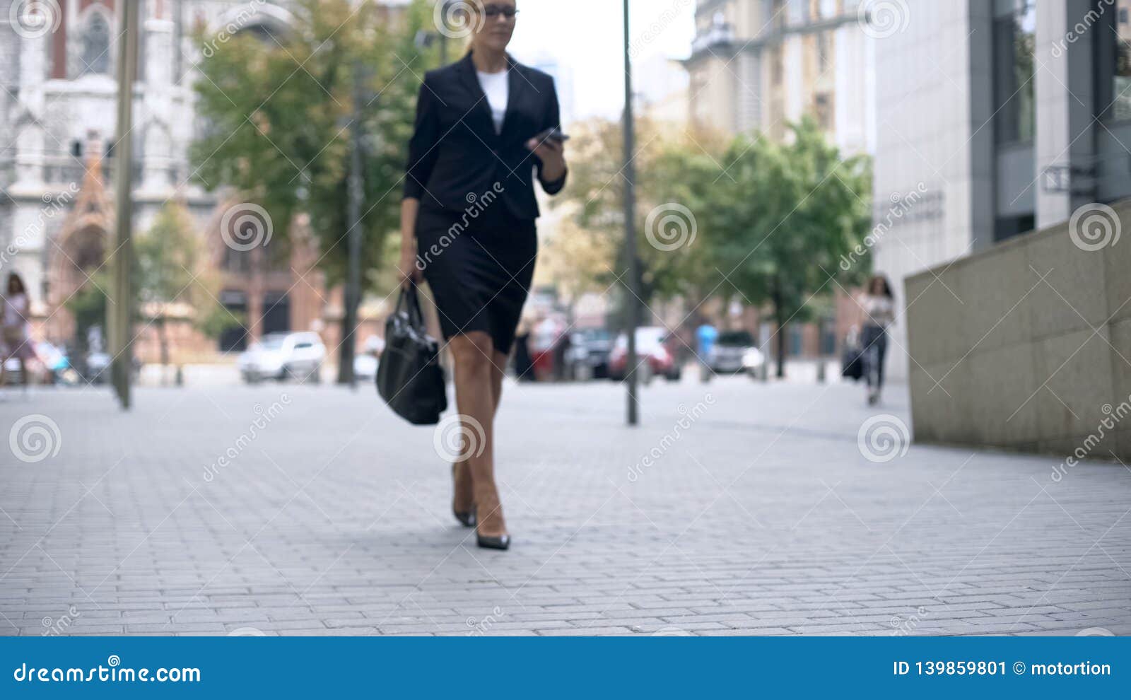 Business Lady in Elegant Suit Walking To Work, Successful Career, Busy ...