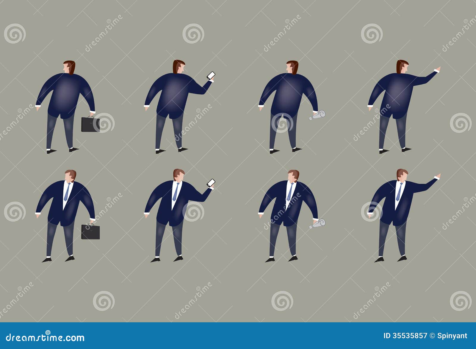 Business man in action stock vector. Illustration of newspaper 35535857
