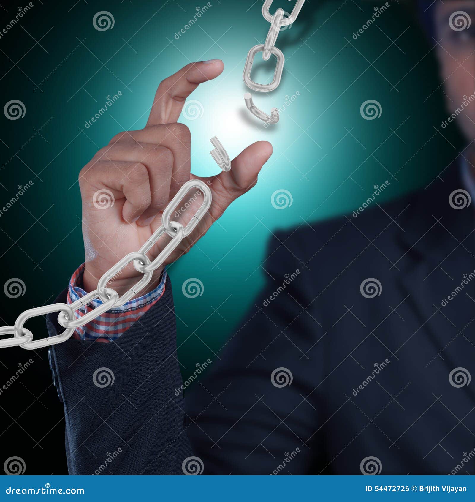 Business Man with Broken Chain Stock Photo Image of broken
