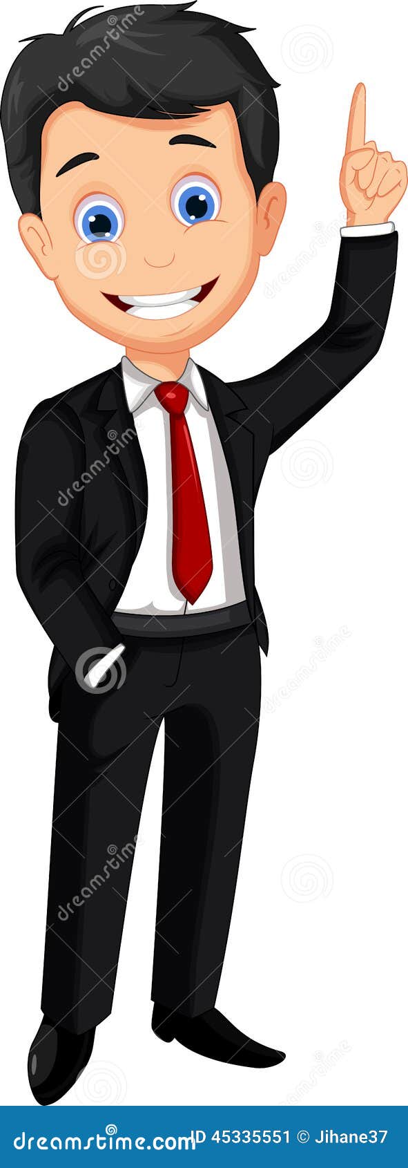 Business Man Cartoon Thumb Up Stock Illustration - Image: 45335551