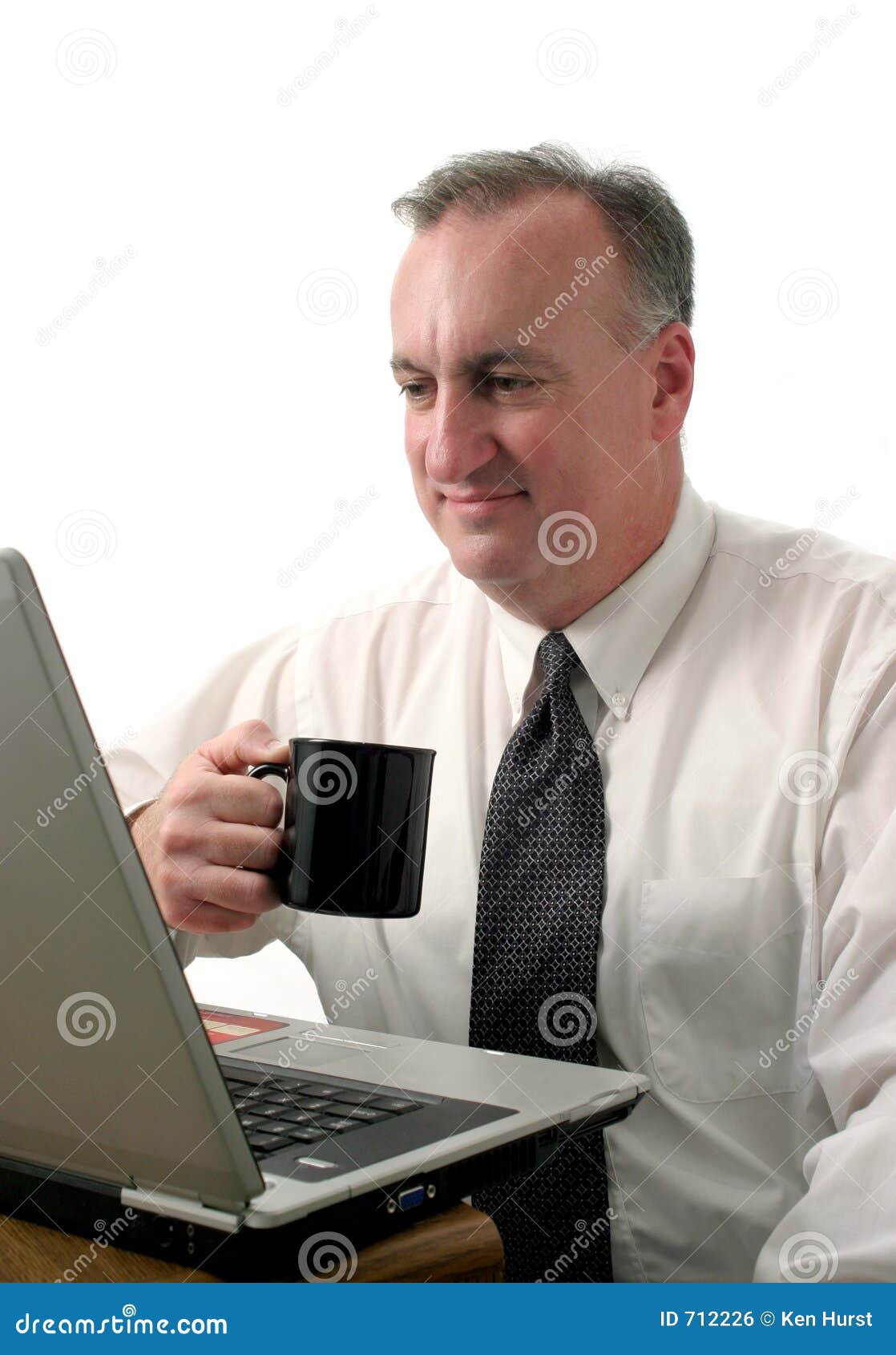 Business Man Coffee Break with Laptop Stock Photo Image of adult