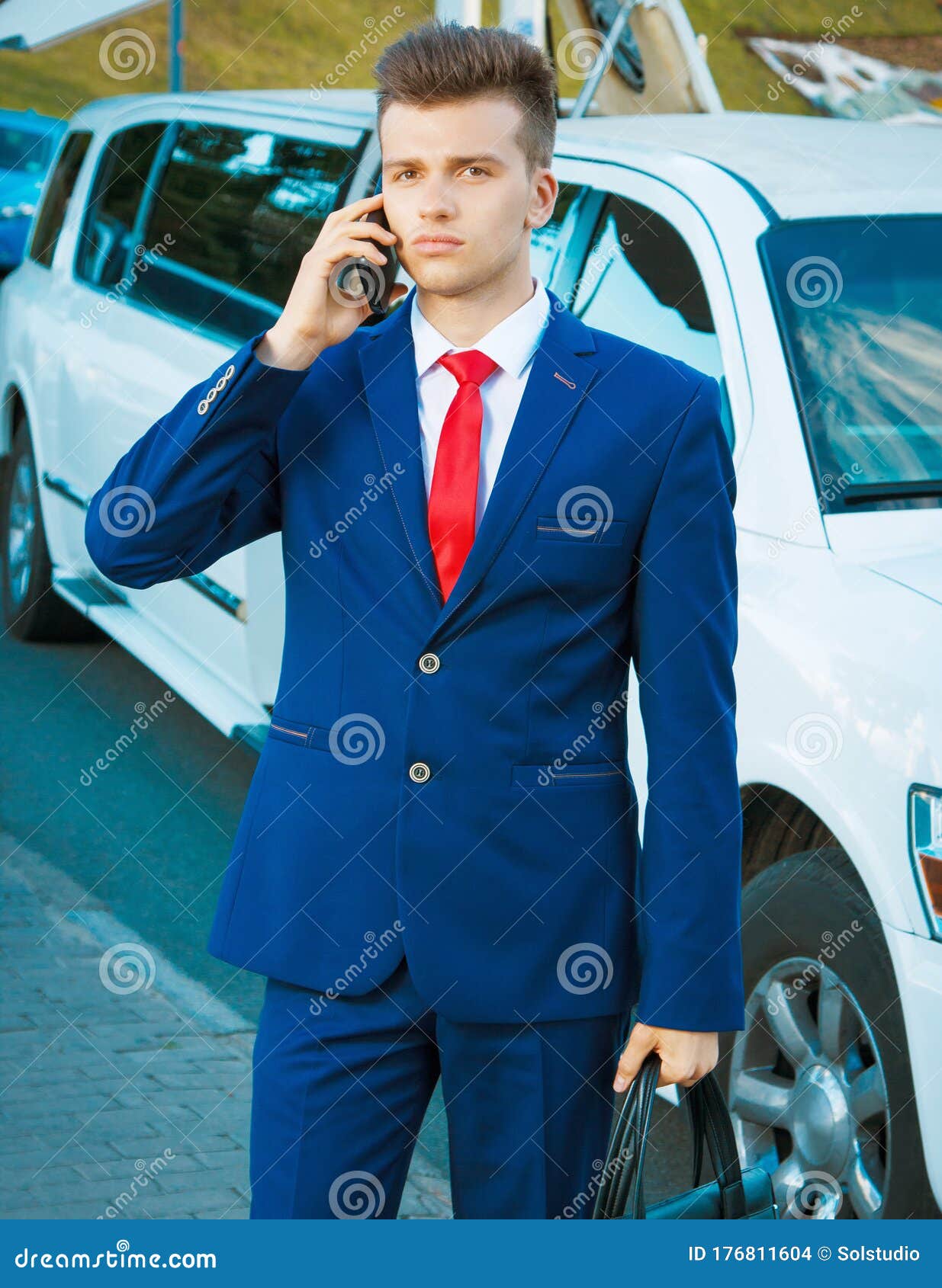 Business man near the car stock photo. Image - 176811604