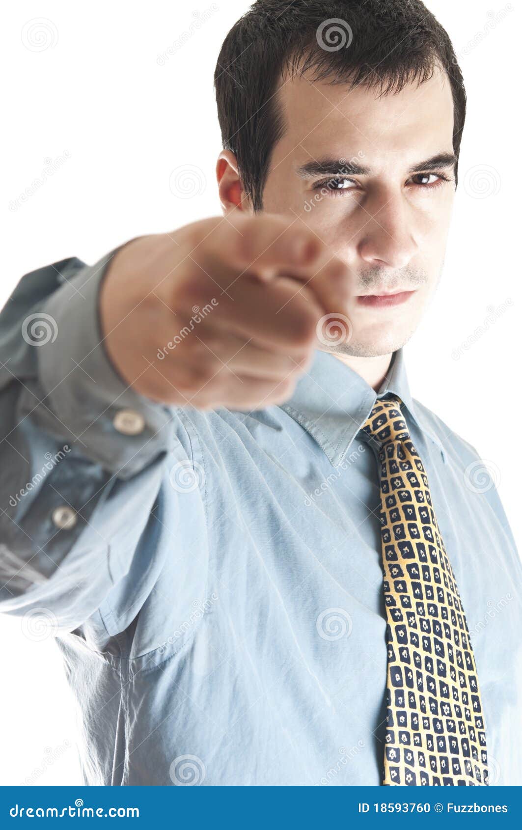 Business man pointing stock photo. Image of isolated - 18593760