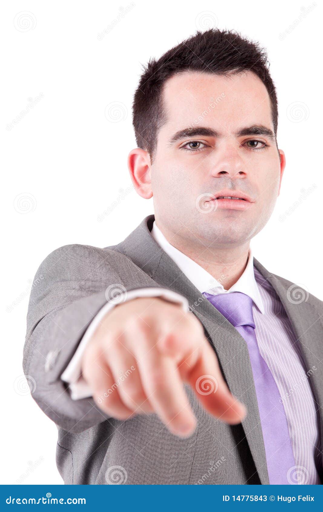 Business Man, Pointing Forward Stock Image - Image of male, boss: 14775843