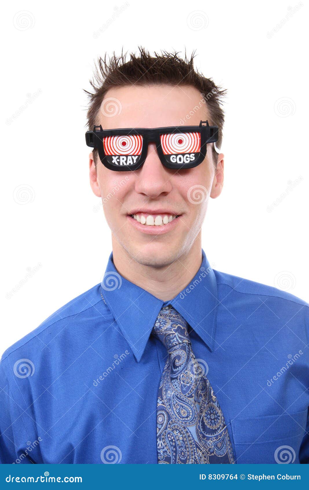 Business Man with XRay Glasses Stock Photo Image of youth, concept