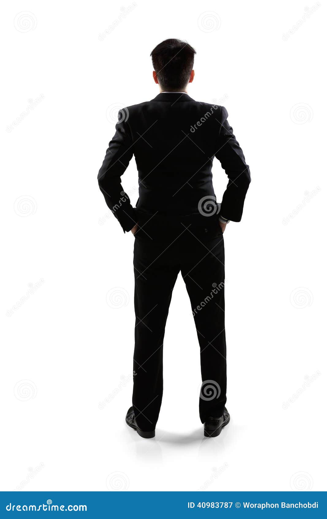 Business man in rear view stock image. Image of concept - 40983787