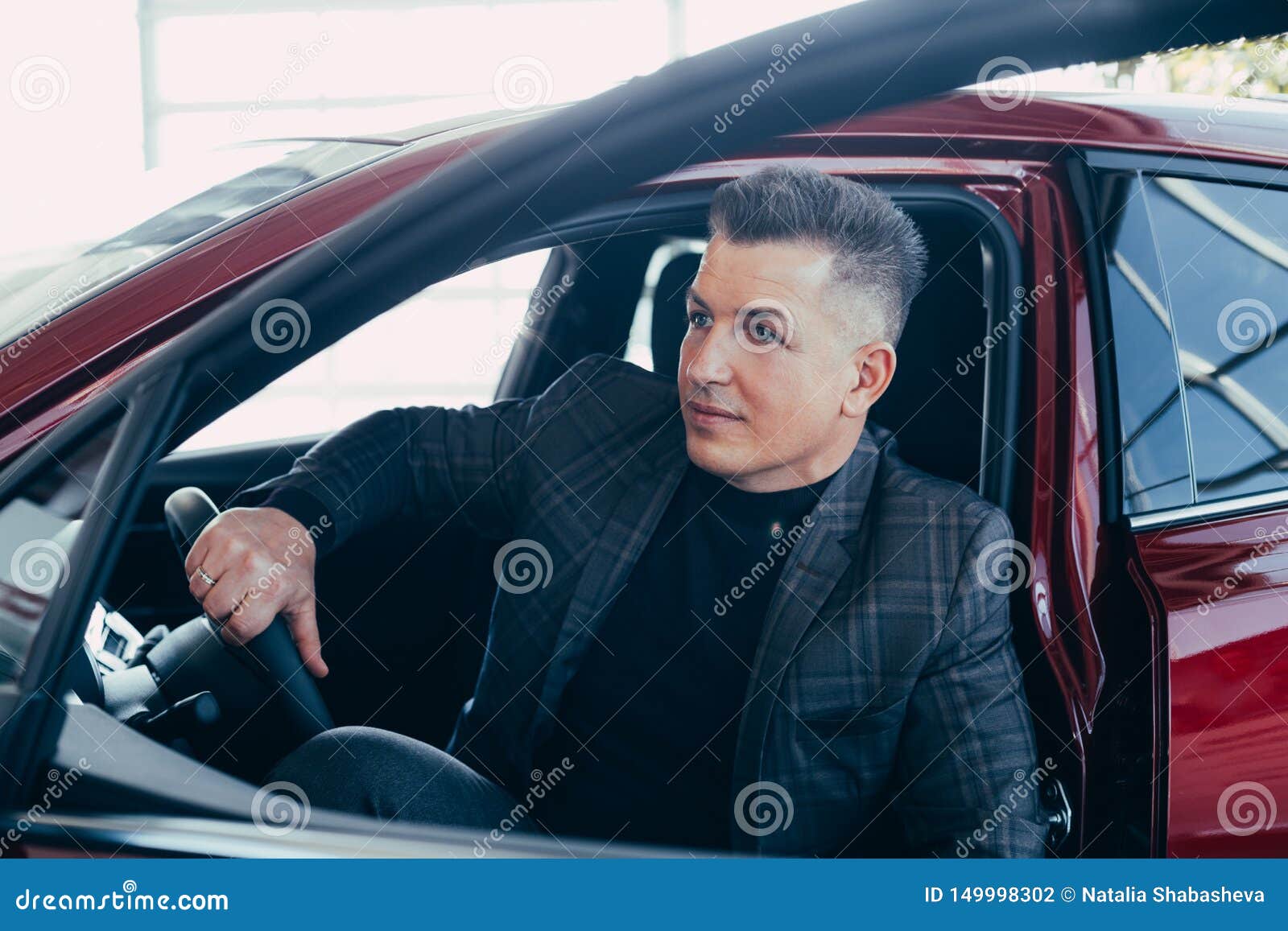 Attractive Elegant Happy Man in Good Res Car Stock Photo - Image of ...