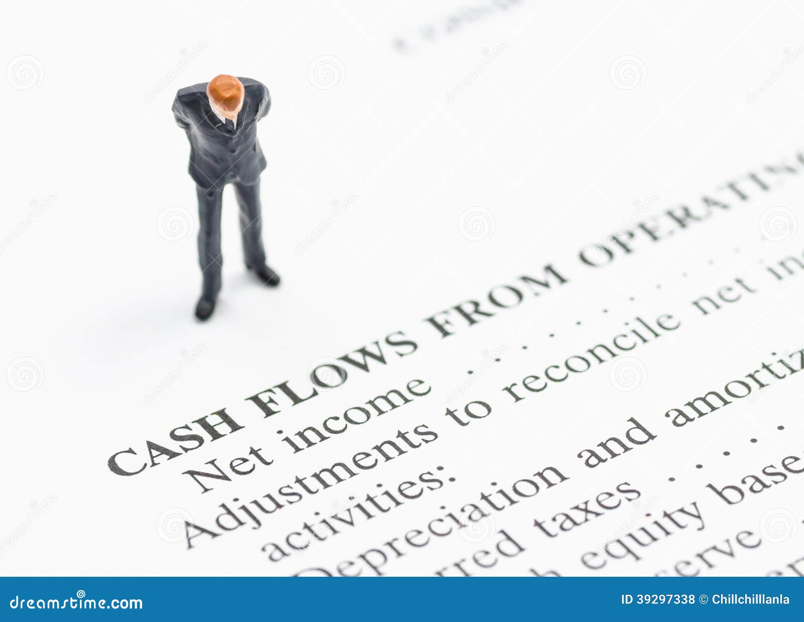 Business Man Stand on Financial Statement Stock Photo Image of financial, corporate 39297338