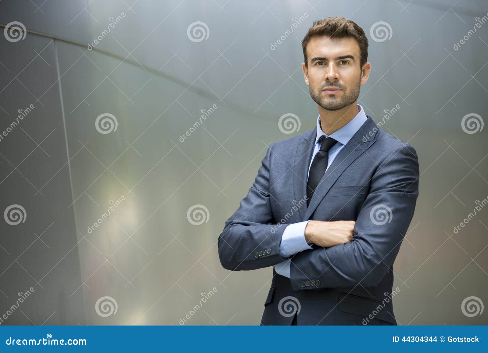 business man standing confident portrait