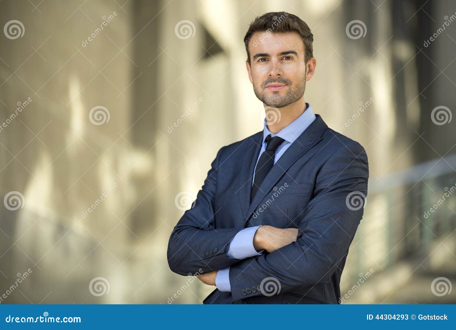 business man standing confident with smile portrait