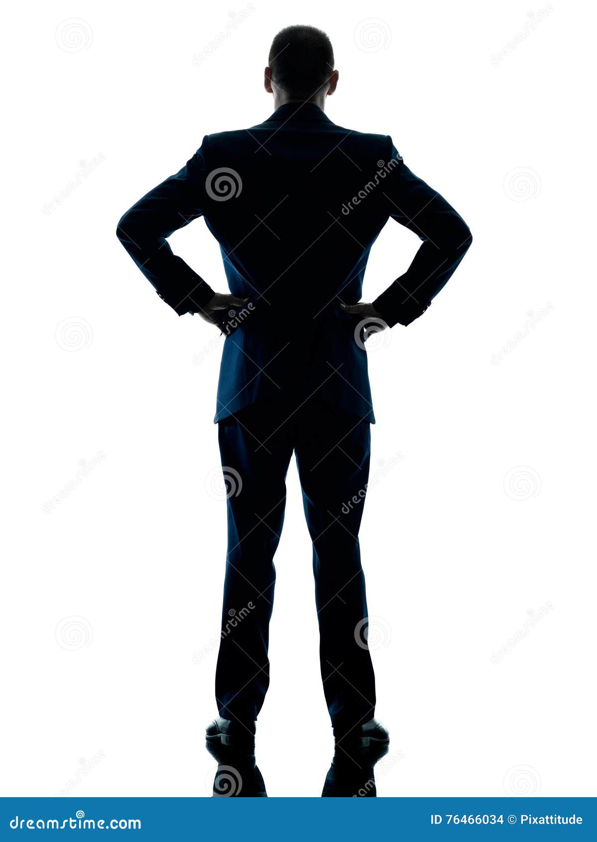 Business Man Standing Rear View Isolated Stock Photo - Image of people ...
