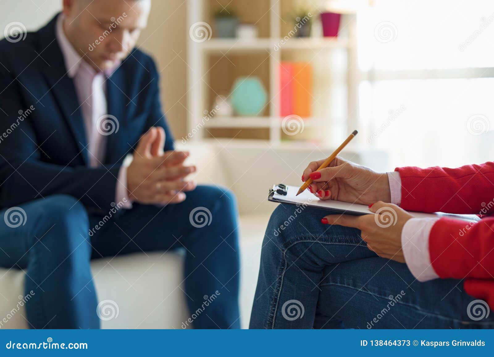 Man at therapy session stock image. Image of depression 138464373