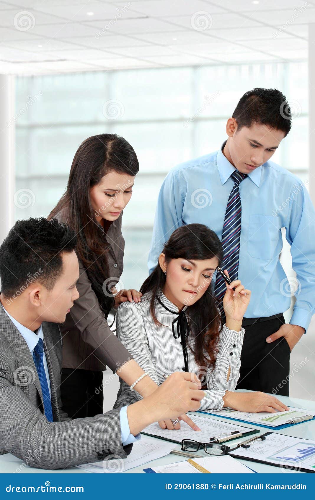 Business Man and Woman Discuss Stock Photo Image of graph