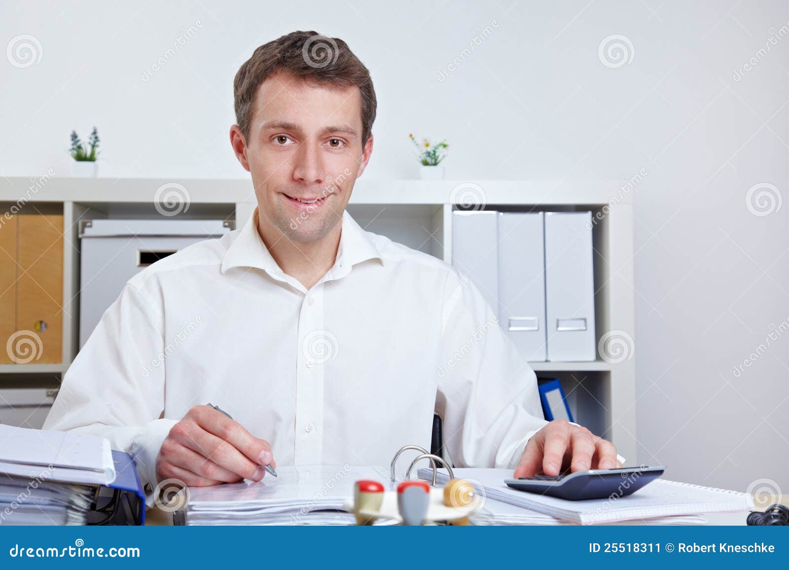 Business Man Working In His Office Stock Image Image 25518311