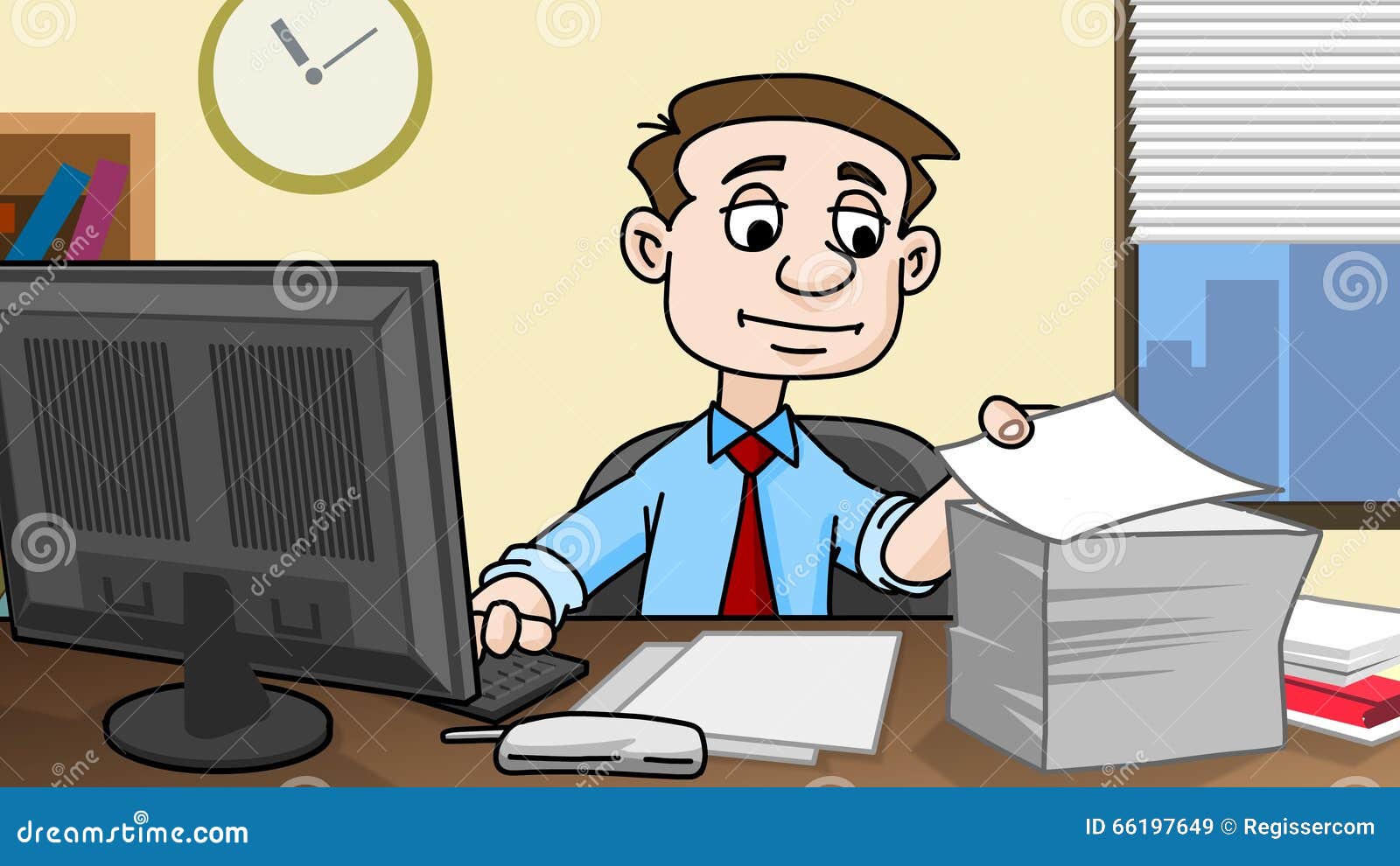 clipart man working at desk - photo #27