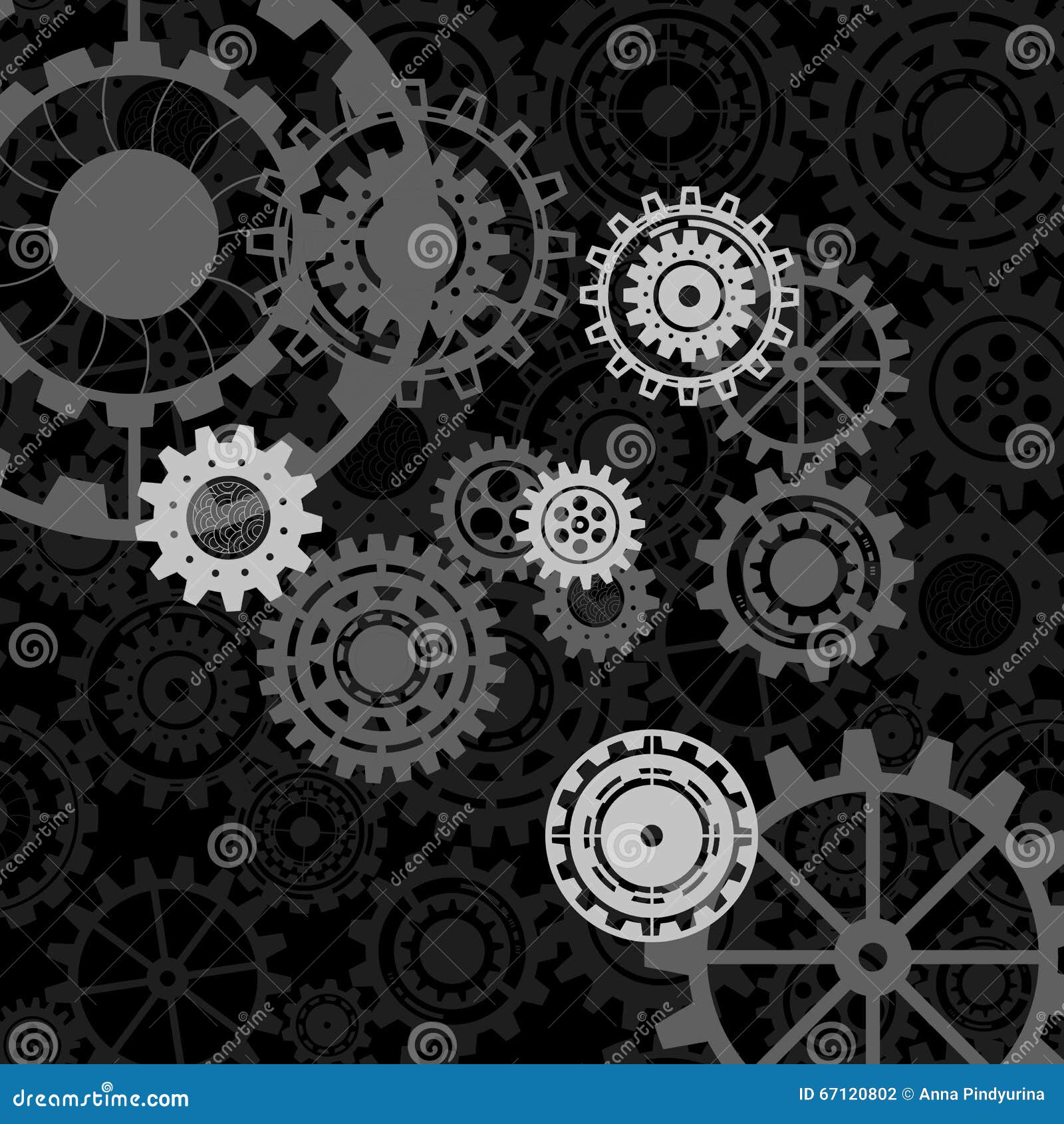 business mechanism concept. ÃÂ¡onnected gears and icons for strategy service.
