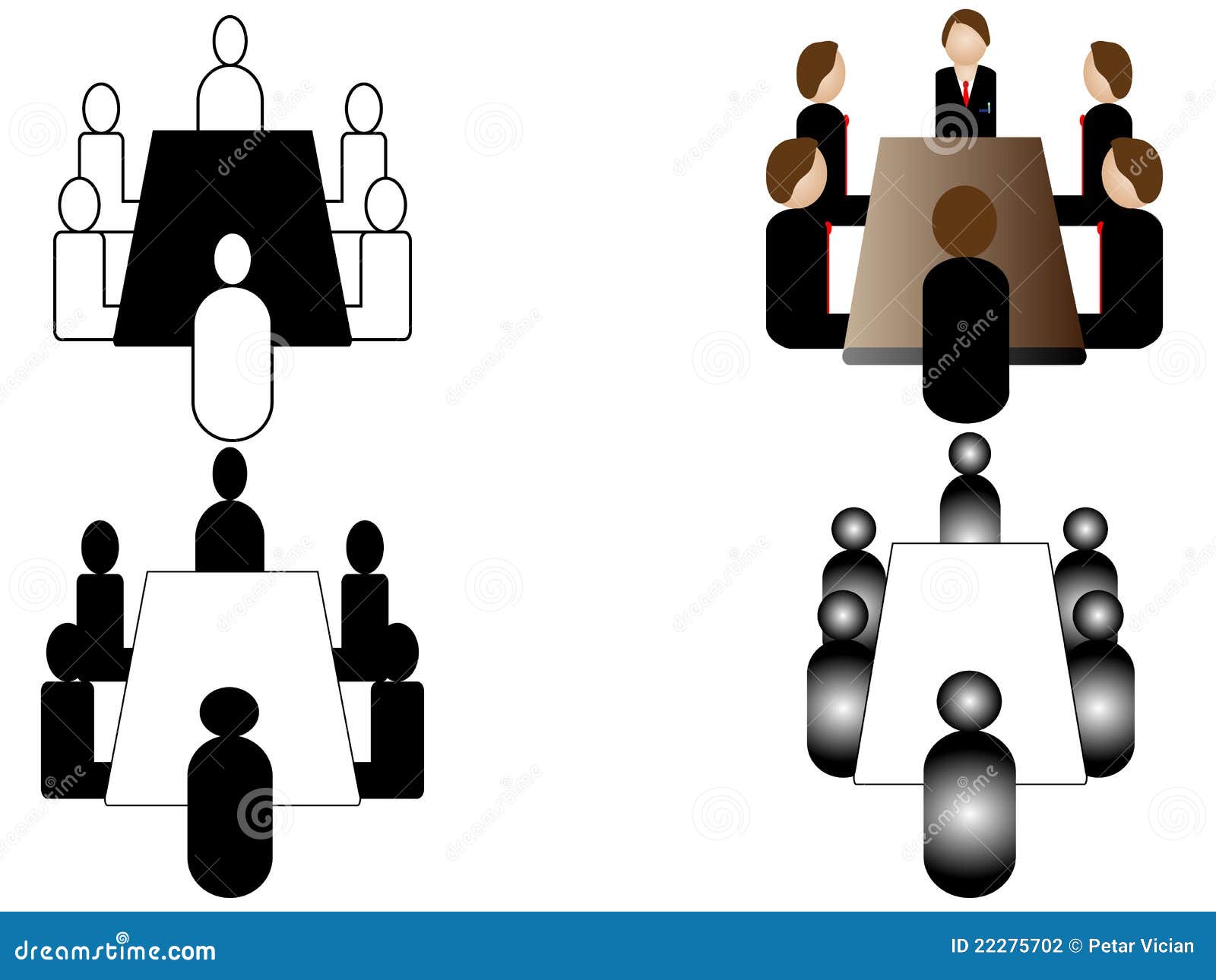 Business meeting icon stock vector. Illustration of communication
