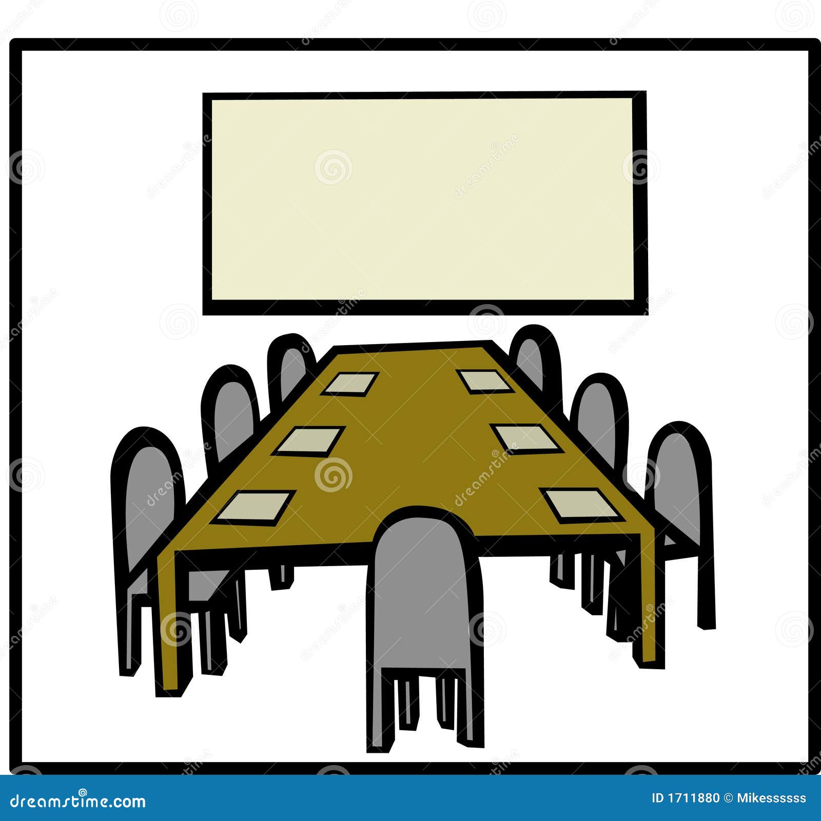 Business Meeting Room  Vector Illustration Stock Vector 