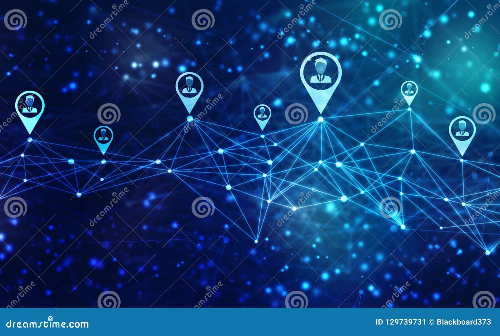 business network concept background, social networks and interaction concept