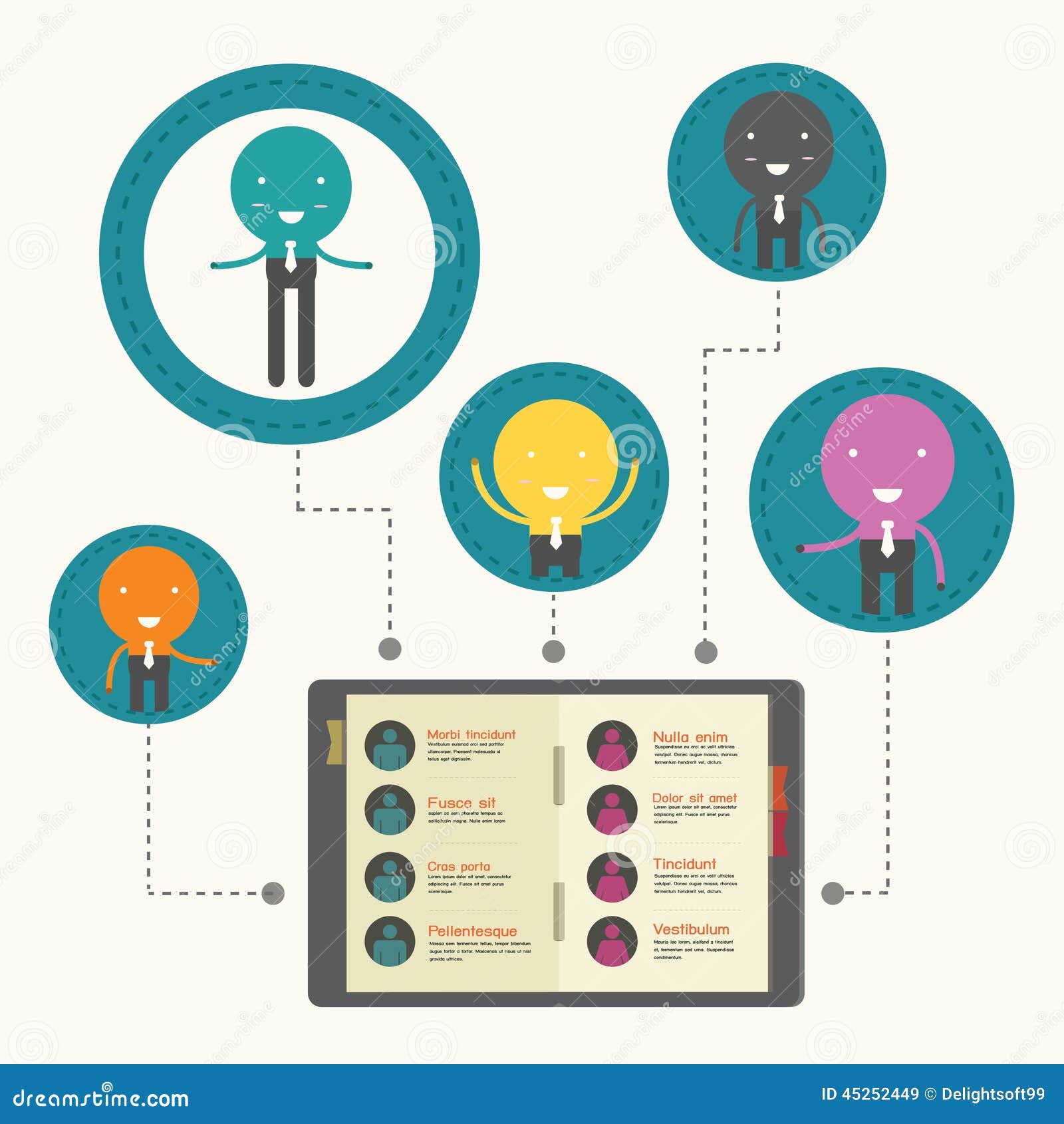 Business Network Concept Chart. Stock Illustration