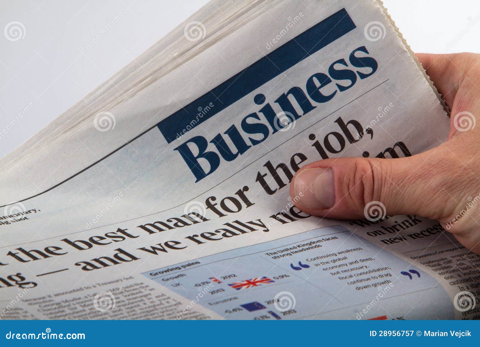 Business news paper editorial photography. Image of text 28956757