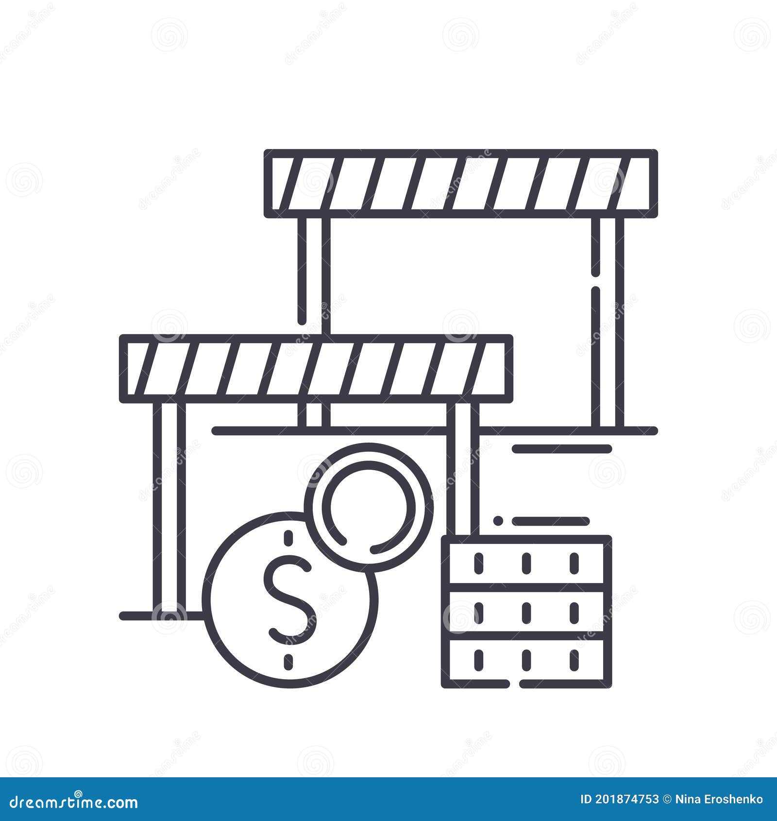 business obtacle icon, linear  , thin line , web  sign, outline concept  with