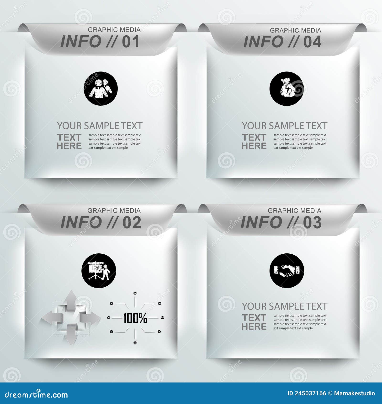 Business Paper Template for Info Graphic Stock Vector Illustration of