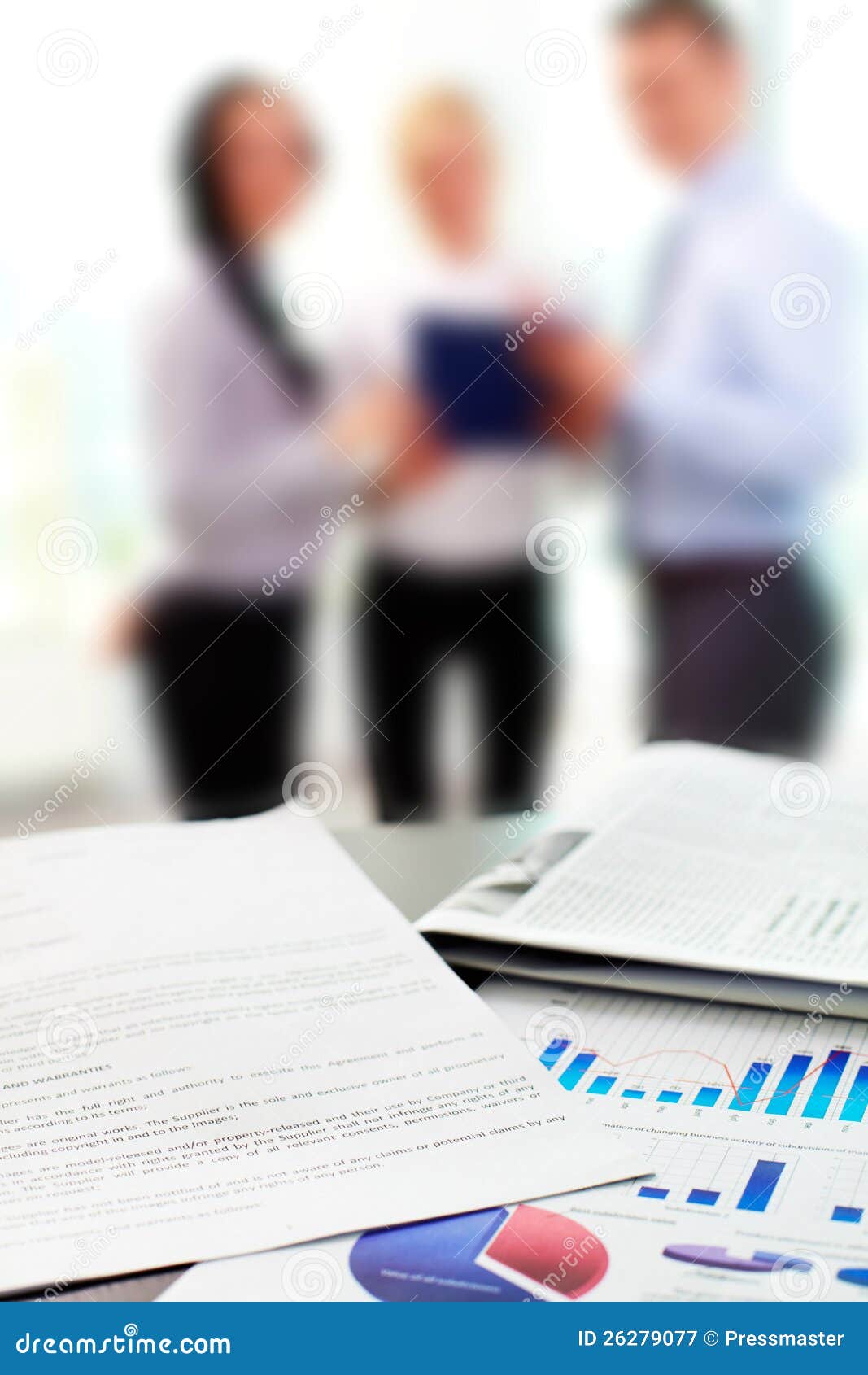 Business papers stock image. Image of newspaper, blurred 26279077