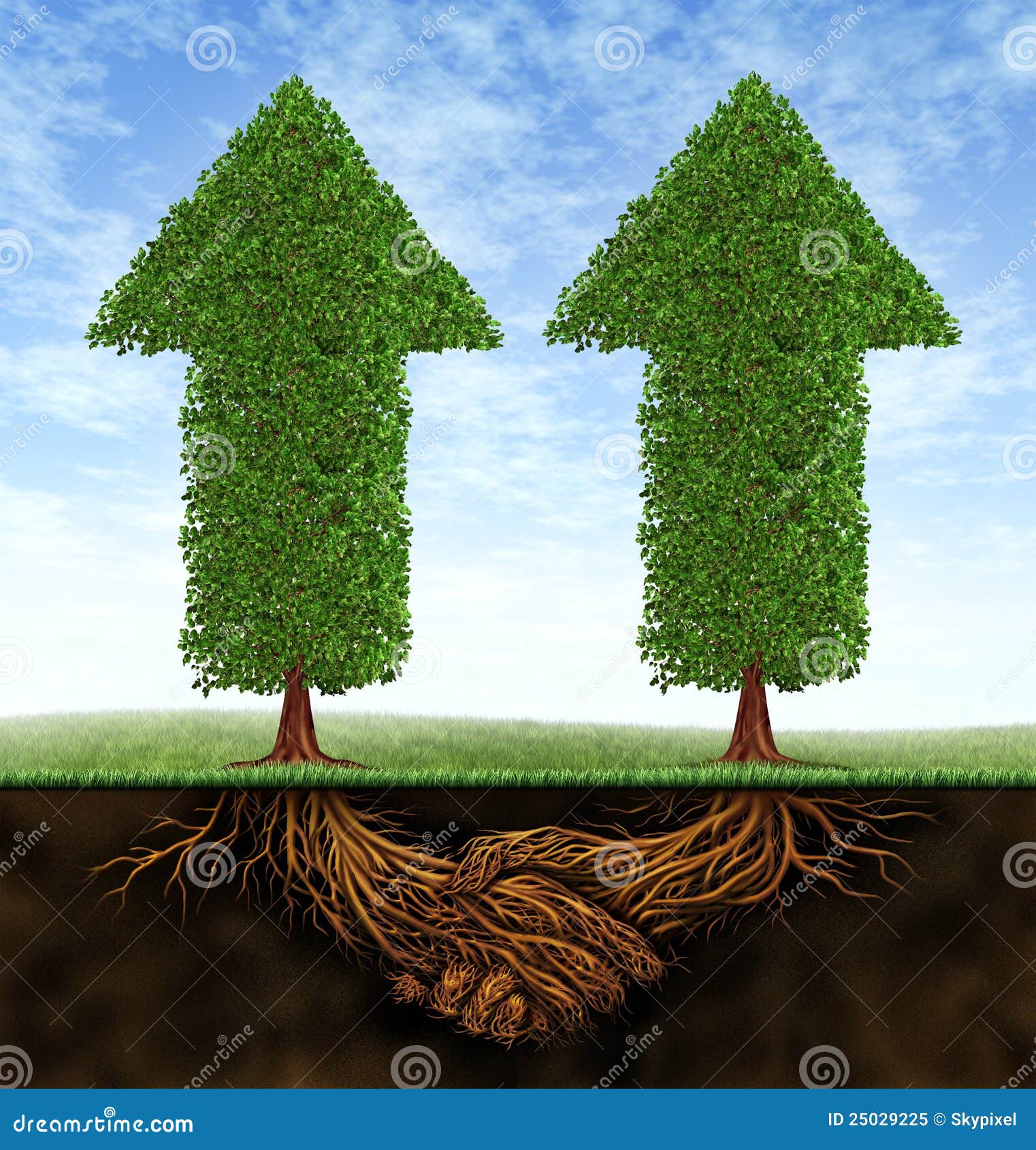 Business Partnership Growth Royalty Free Stock Photo - Image: 25029225